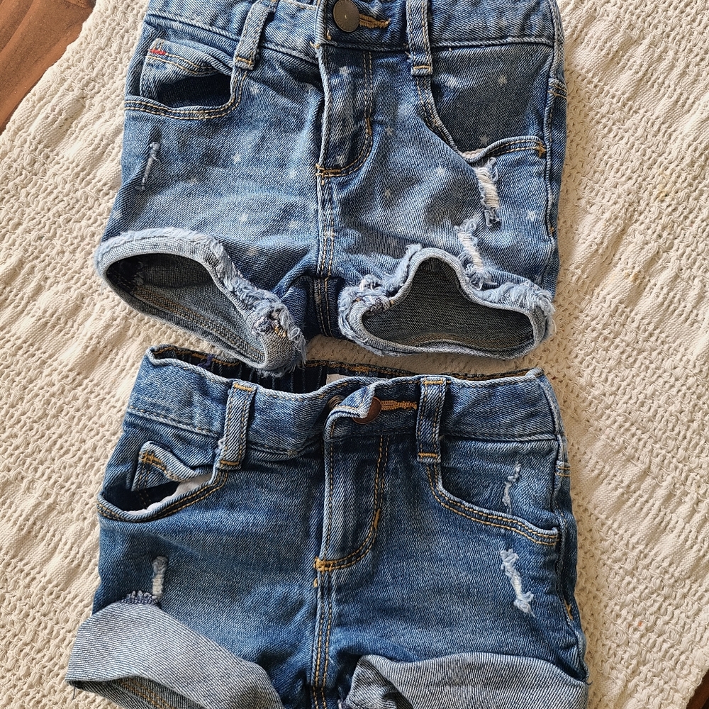 Old Navy Jean Toddler 12 month Shorts Set